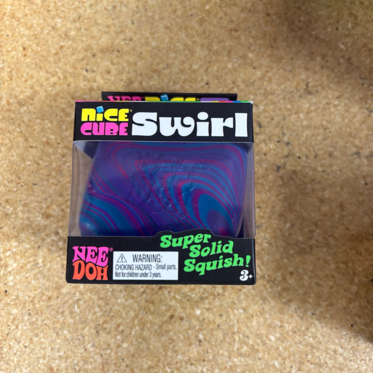 NeeDoh Nice Cube Swirl Super Squeeze Purple/Pink/Blue