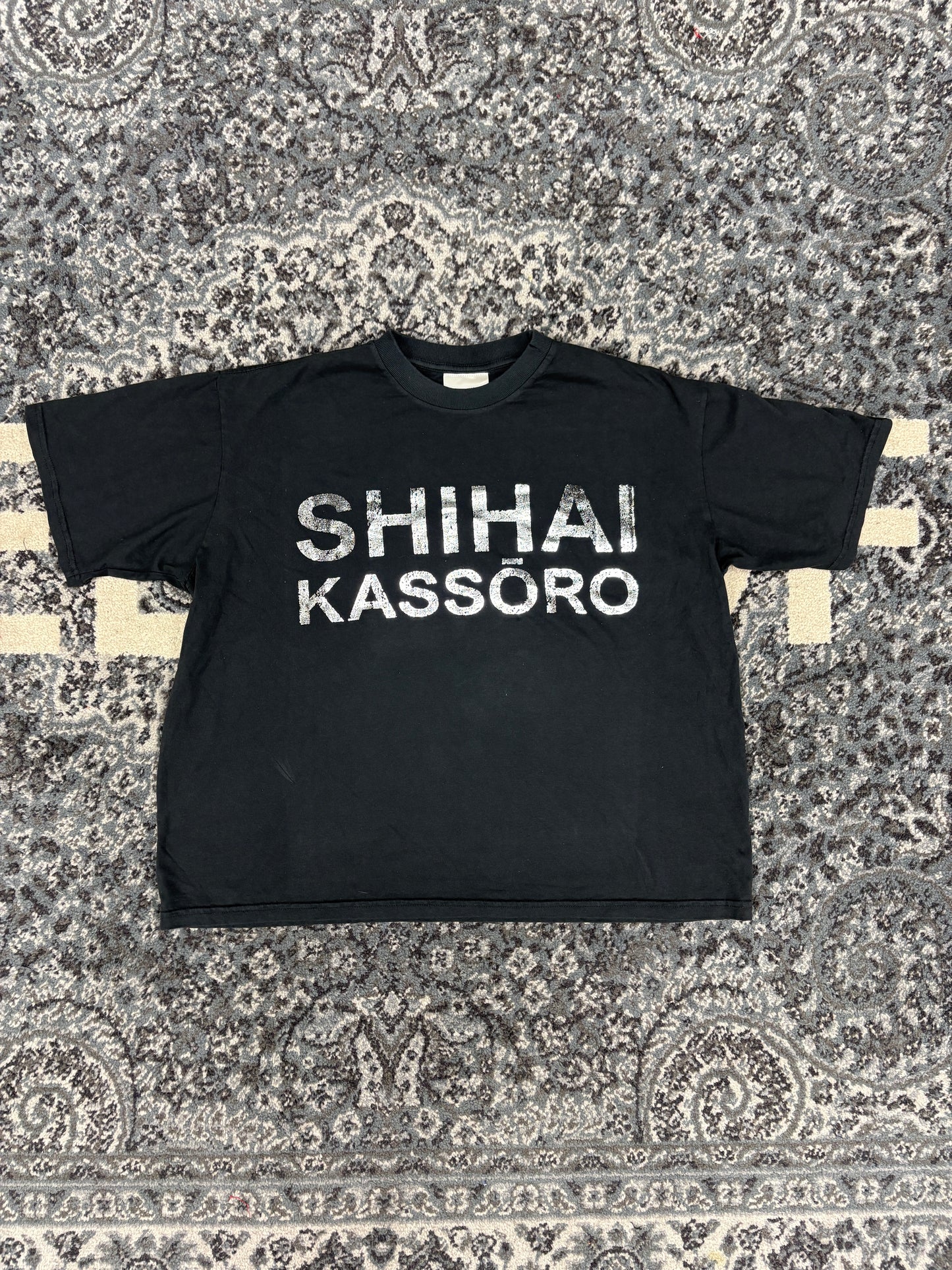 SHIHAI KASSORO Aluminum Short Sleeve Tee Black