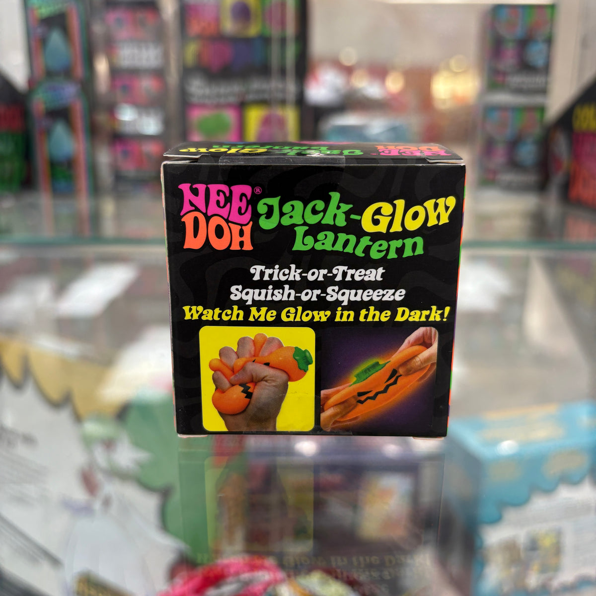 NeeDoh Jack-Glow Lantern Squishy Fidget Toy Green