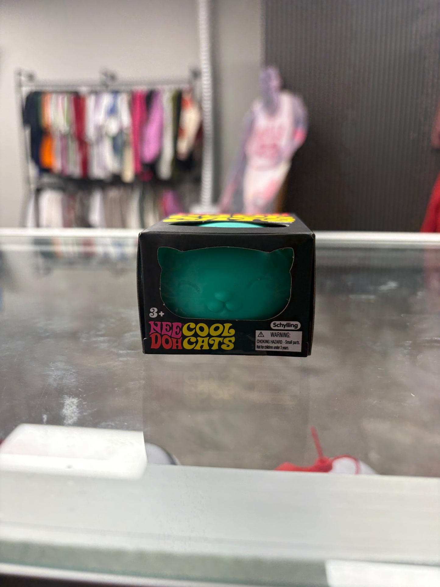 NeeDoh Cool Cat Squishy Fidget Toy Teal