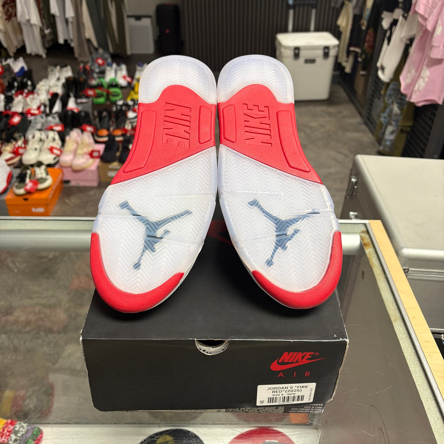 Jordan 5 Retro Fire Red Black Tongue (2025)