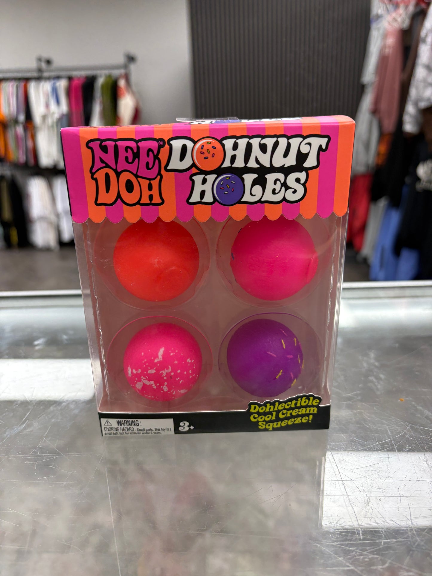 NeeDoh Dohnut Hole Squishy Fidget Toy Set of 4 Mullticolor