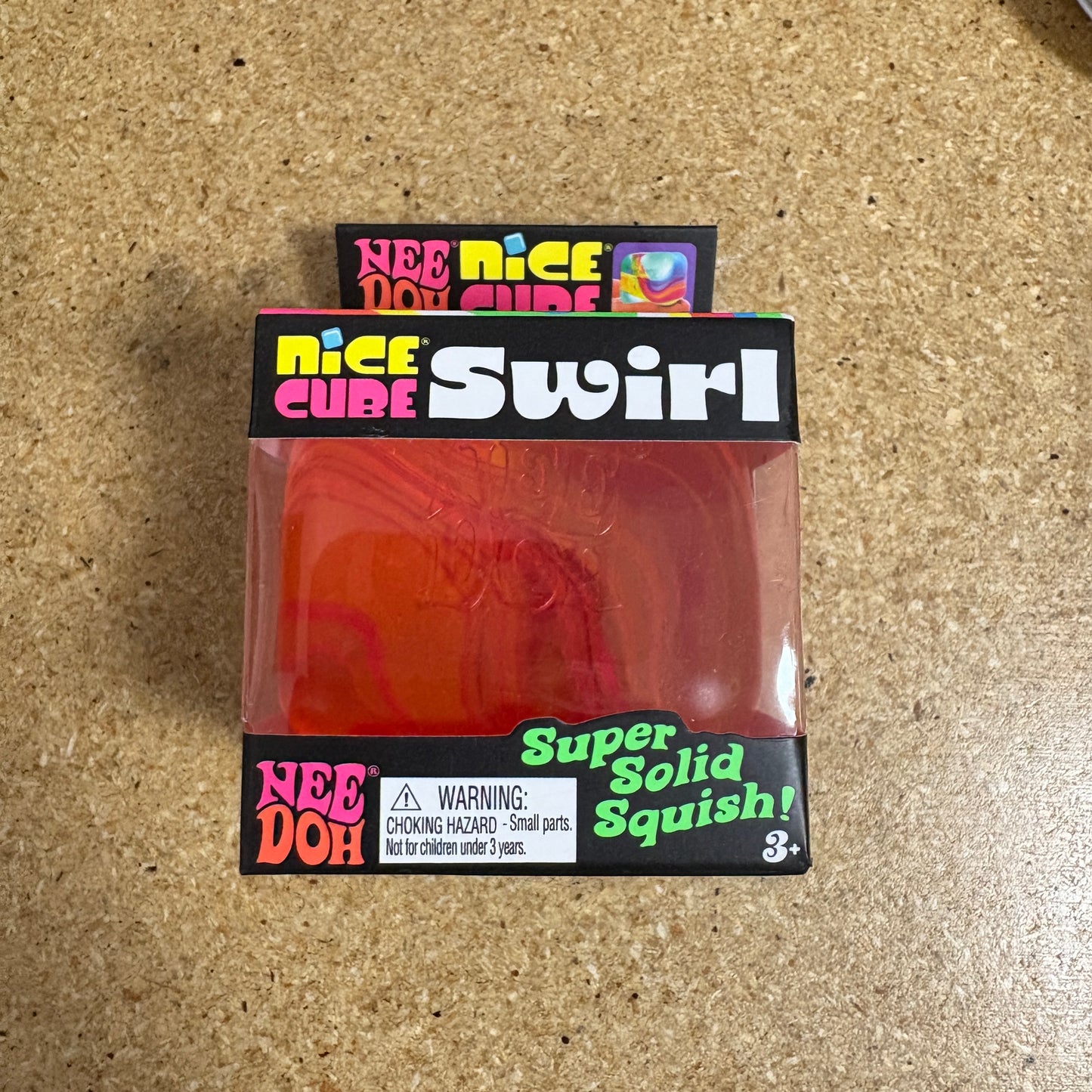 NeeDoh Nice Cube Swirl Super Squeeze Orange/Pink/Yellow