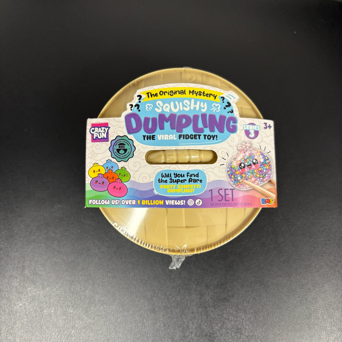 Squishy Bun The Original Mystery Squishy Dumpling (Party Confetti Edition) Blind Box