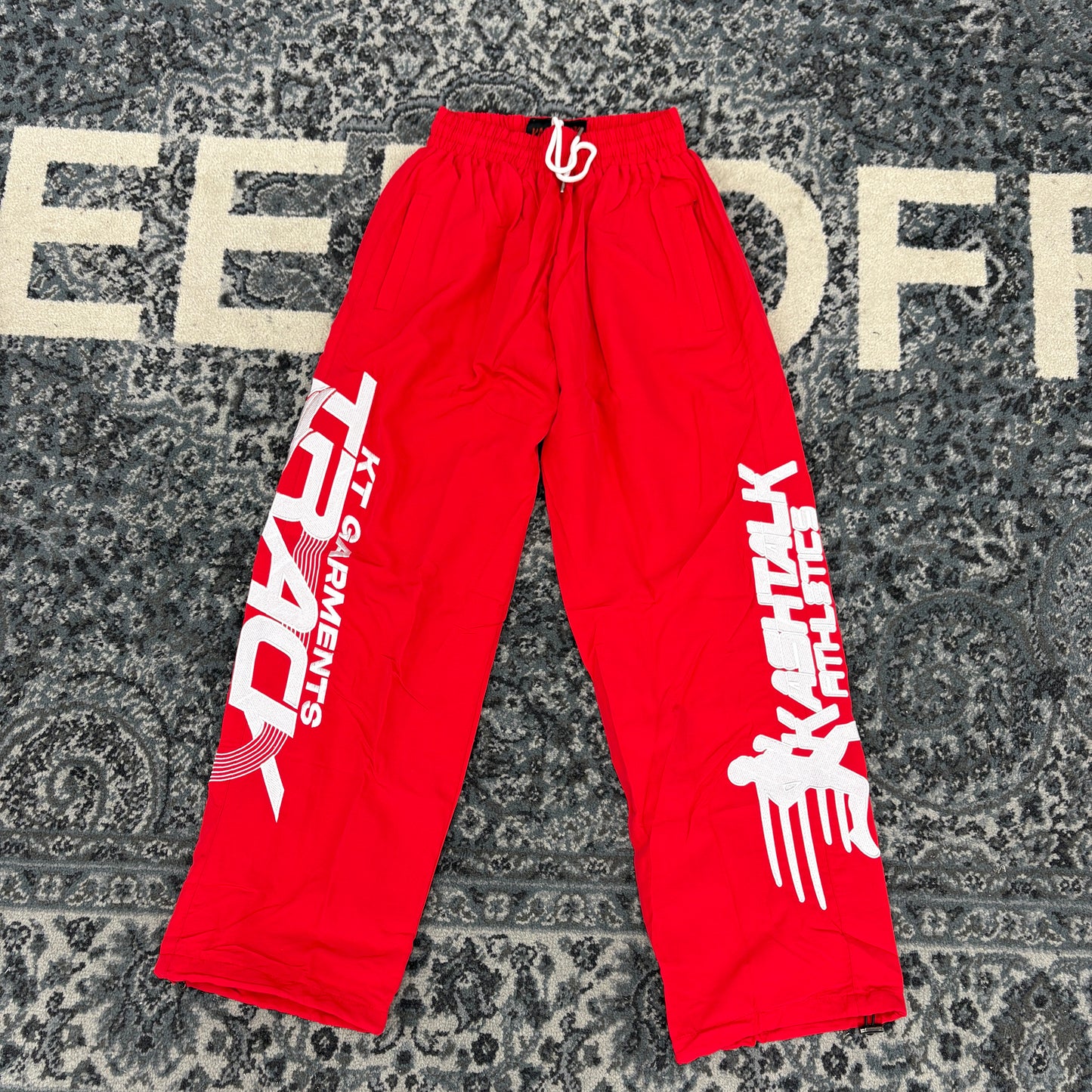 Kash Talk Nylon Sweatpants (Red)