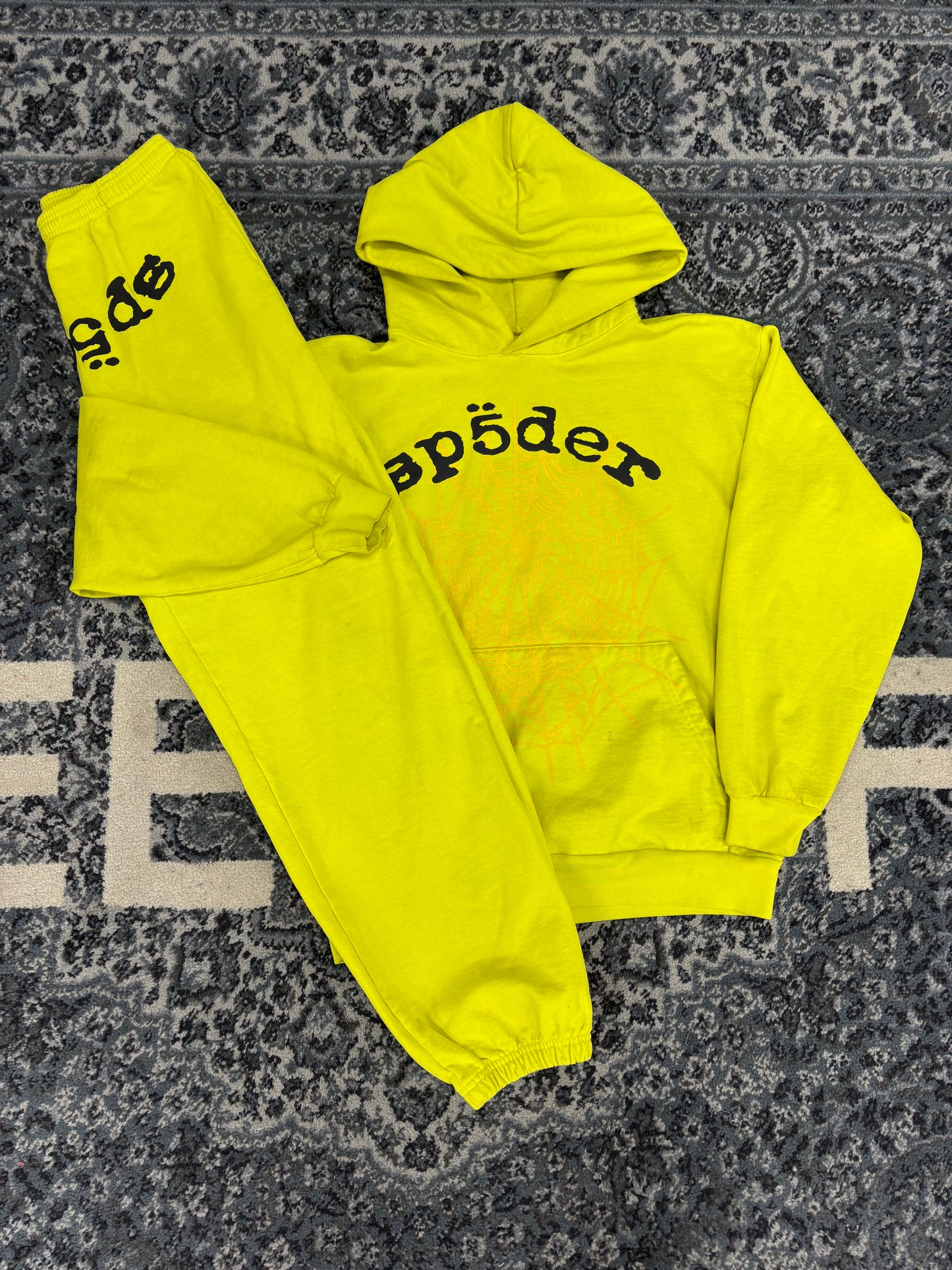 Sp5der OG Web Hoodie Set Highlighted (Preowned L)