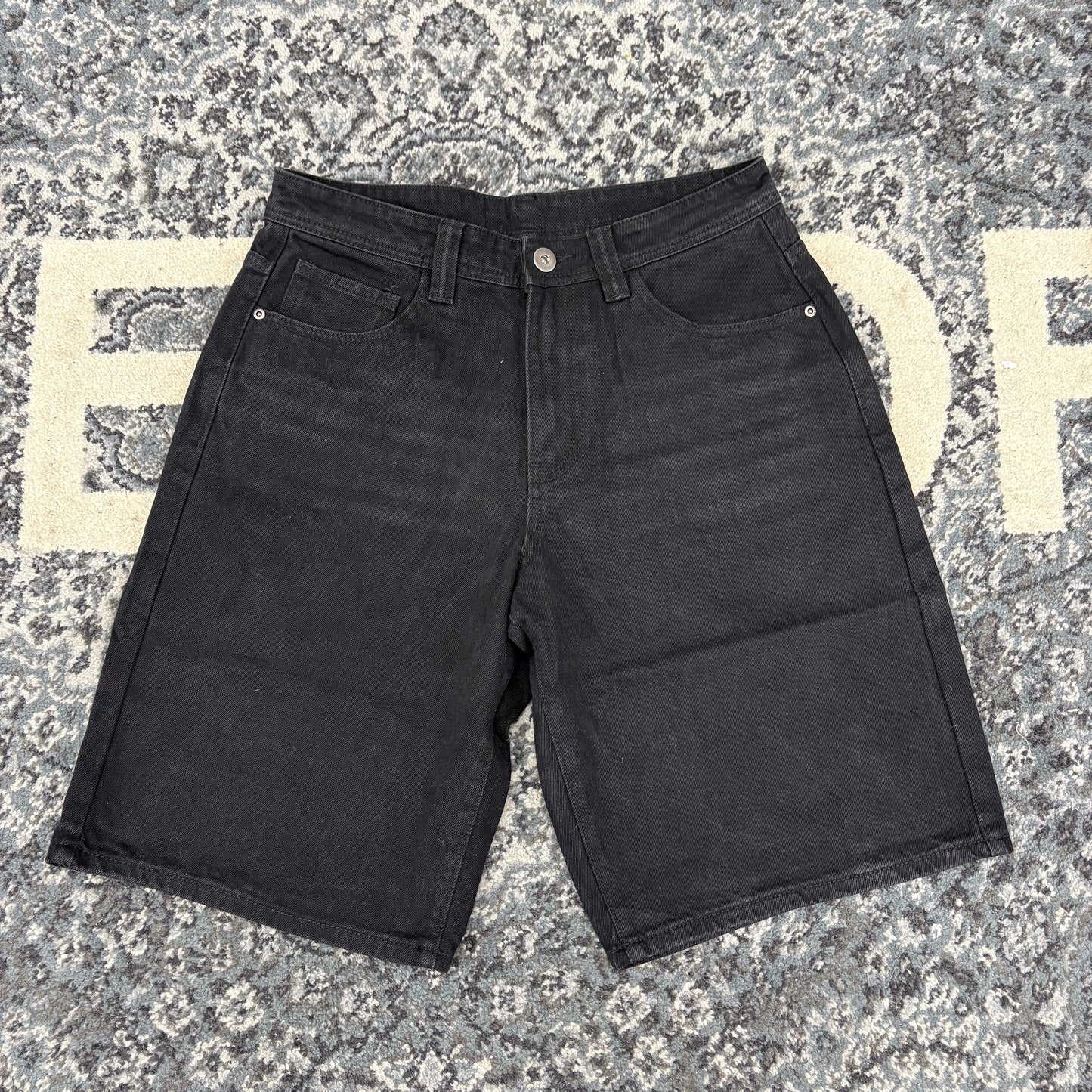 Baggy Jorts Black Denim