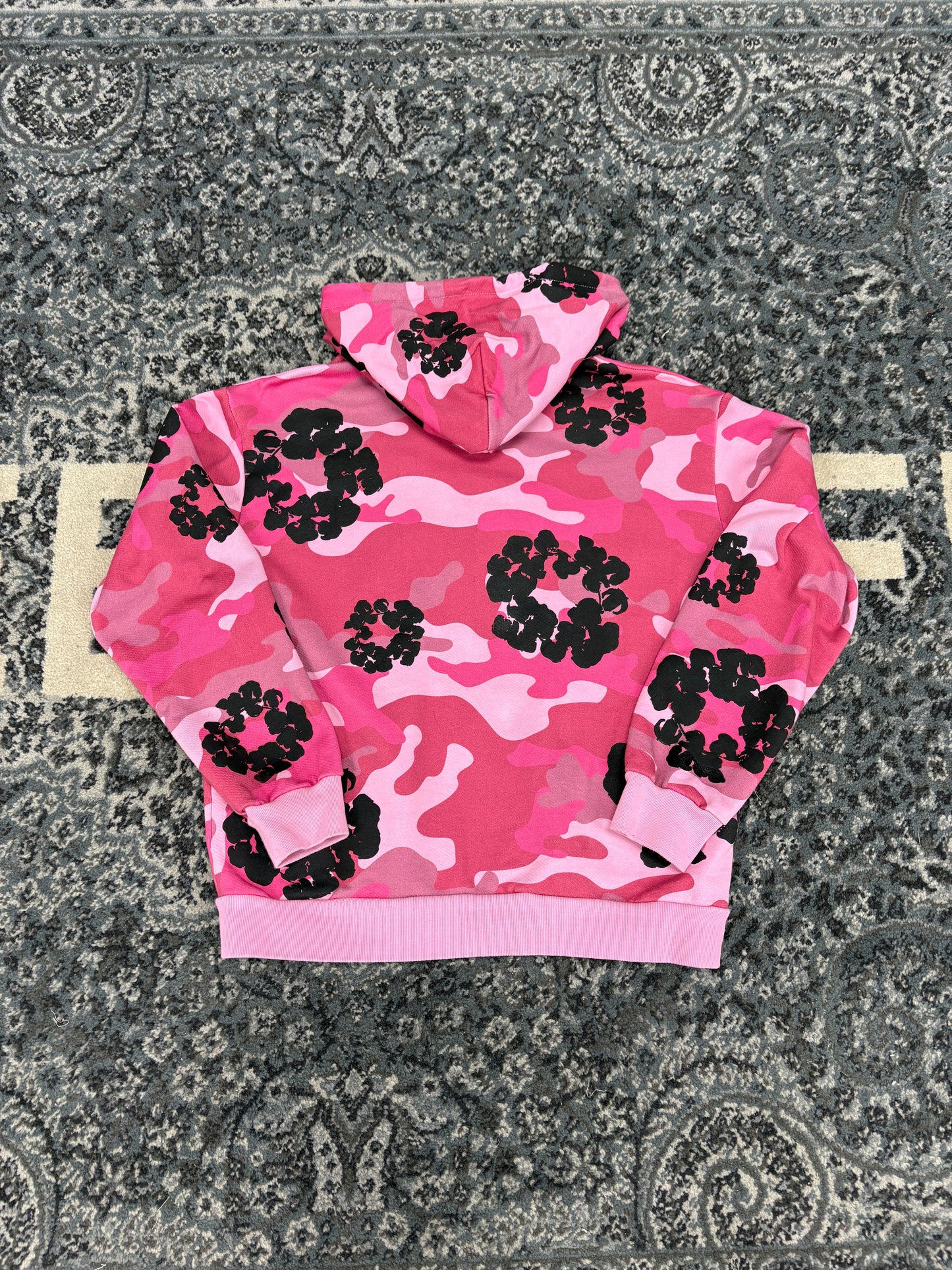 Denim Tears The Cotton Wreath Zip Sweatshirt Pink Camo