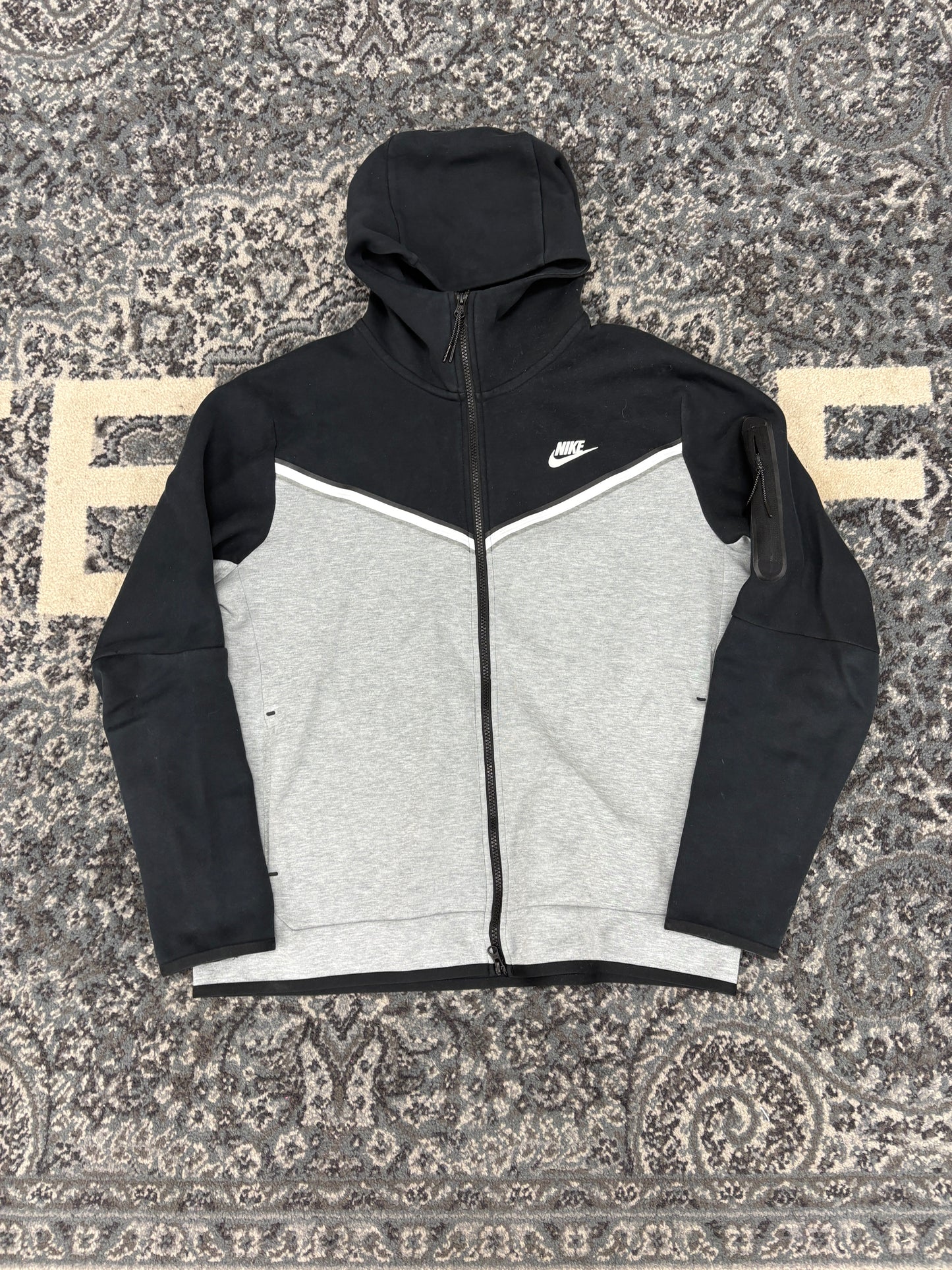 Nike Tech Fleece Zip-Up Black Grey White