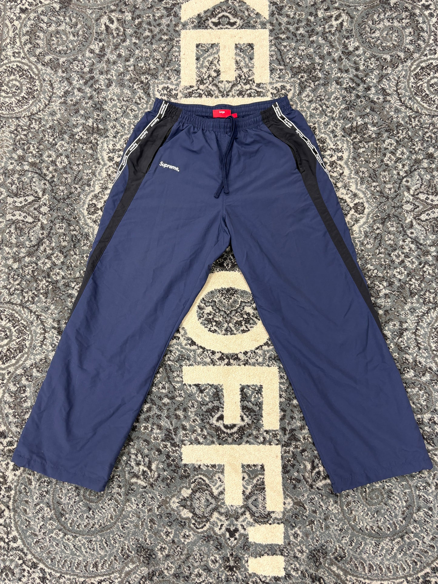 Supreme Logo Taping Track Set Jacket M Pants L