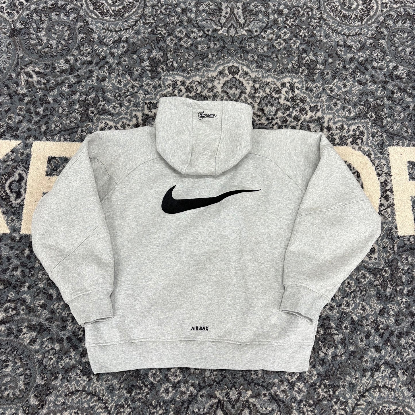 Supreme Nike Zip Up Hooded Sweatshirt Heather Grey