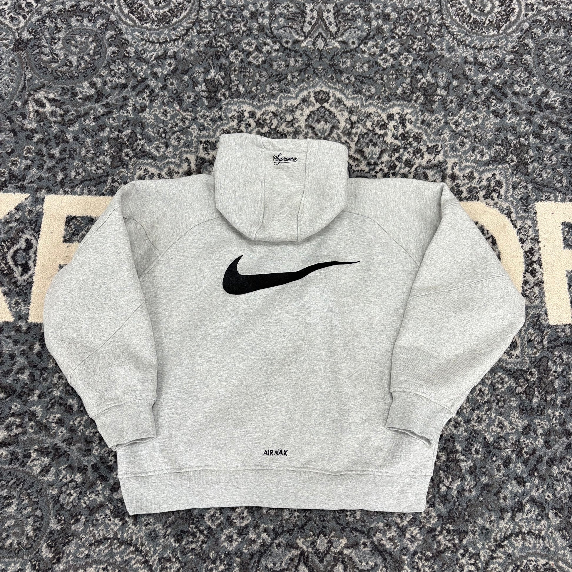 Supreme Nike Zip Up Hooded Sweatshirt Heather Grey