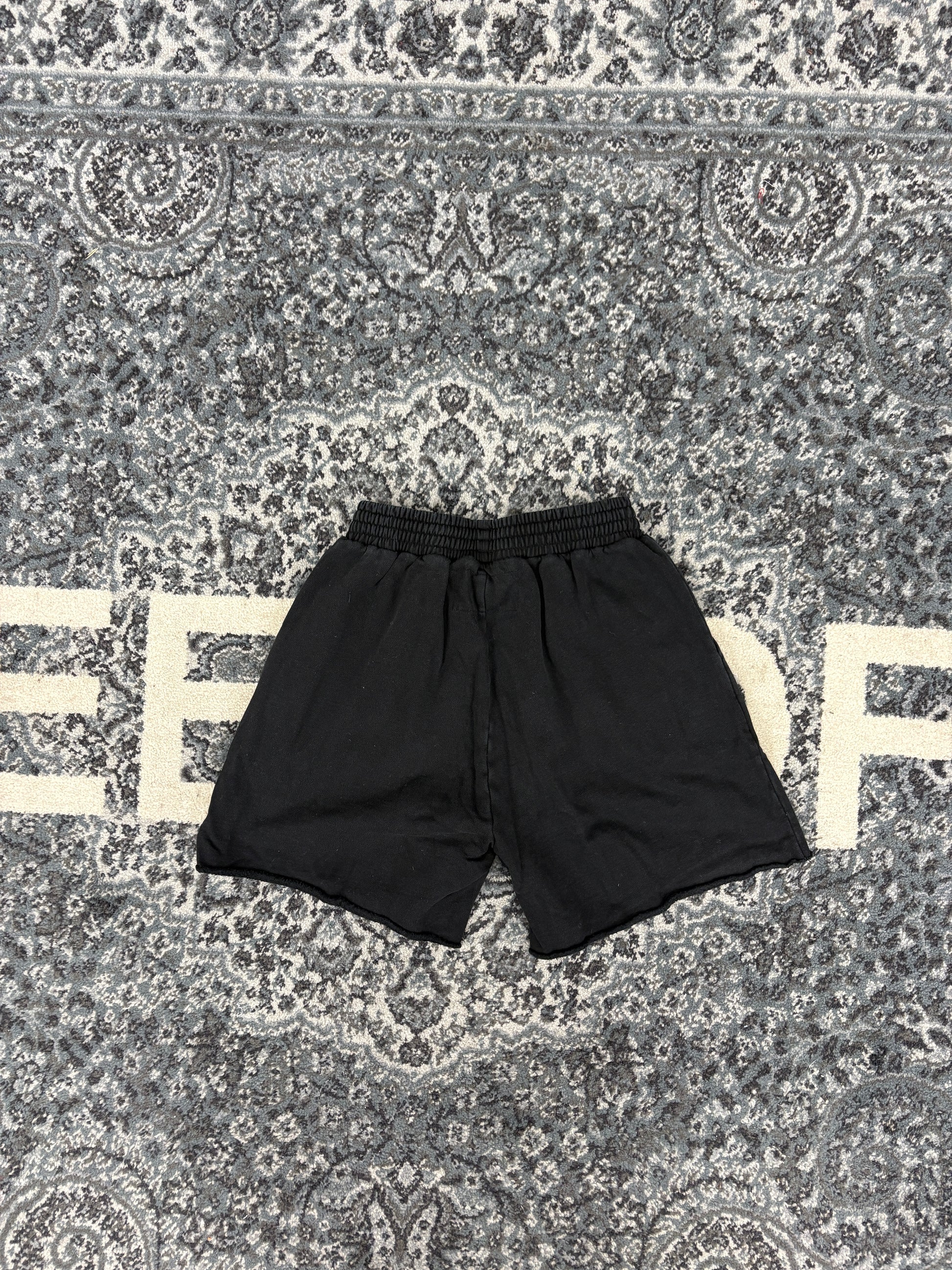Sp5der OG Logo Embroidered Sweatshort Black