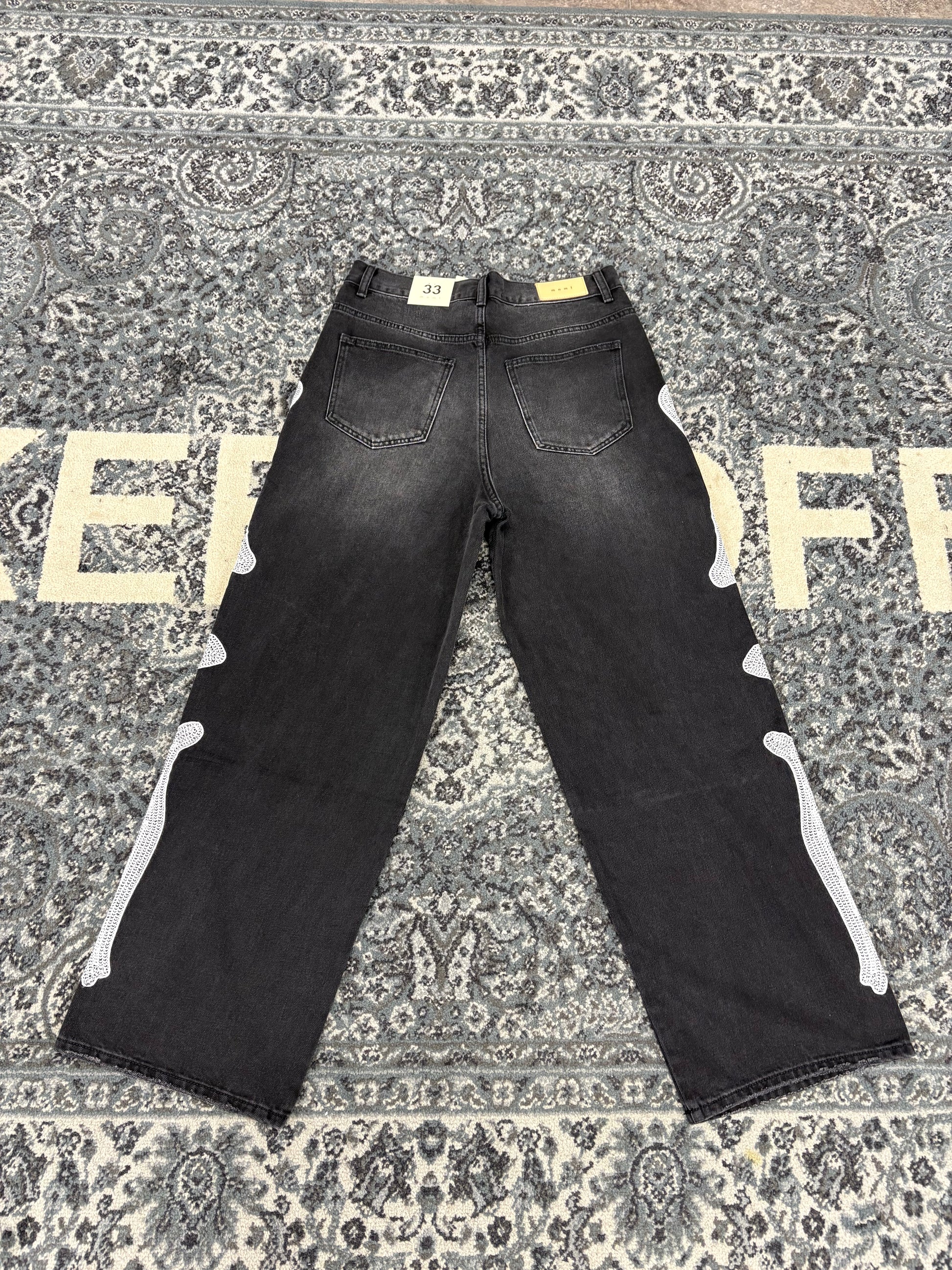 Mnml Skeleton Denim Black