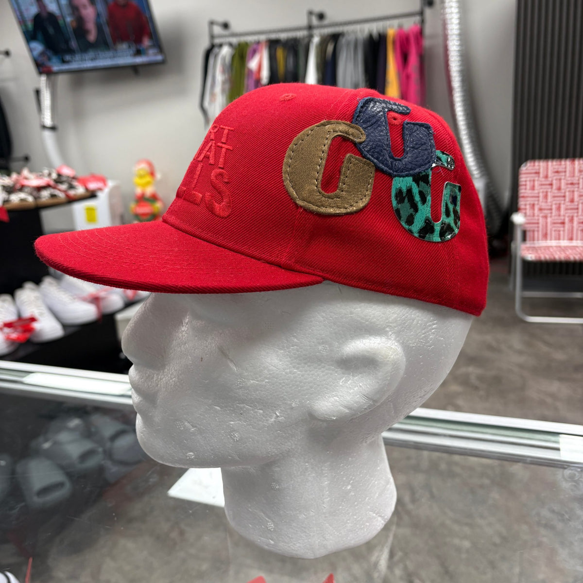 Gallery Dept Red ATK G Patch Fitted Cap