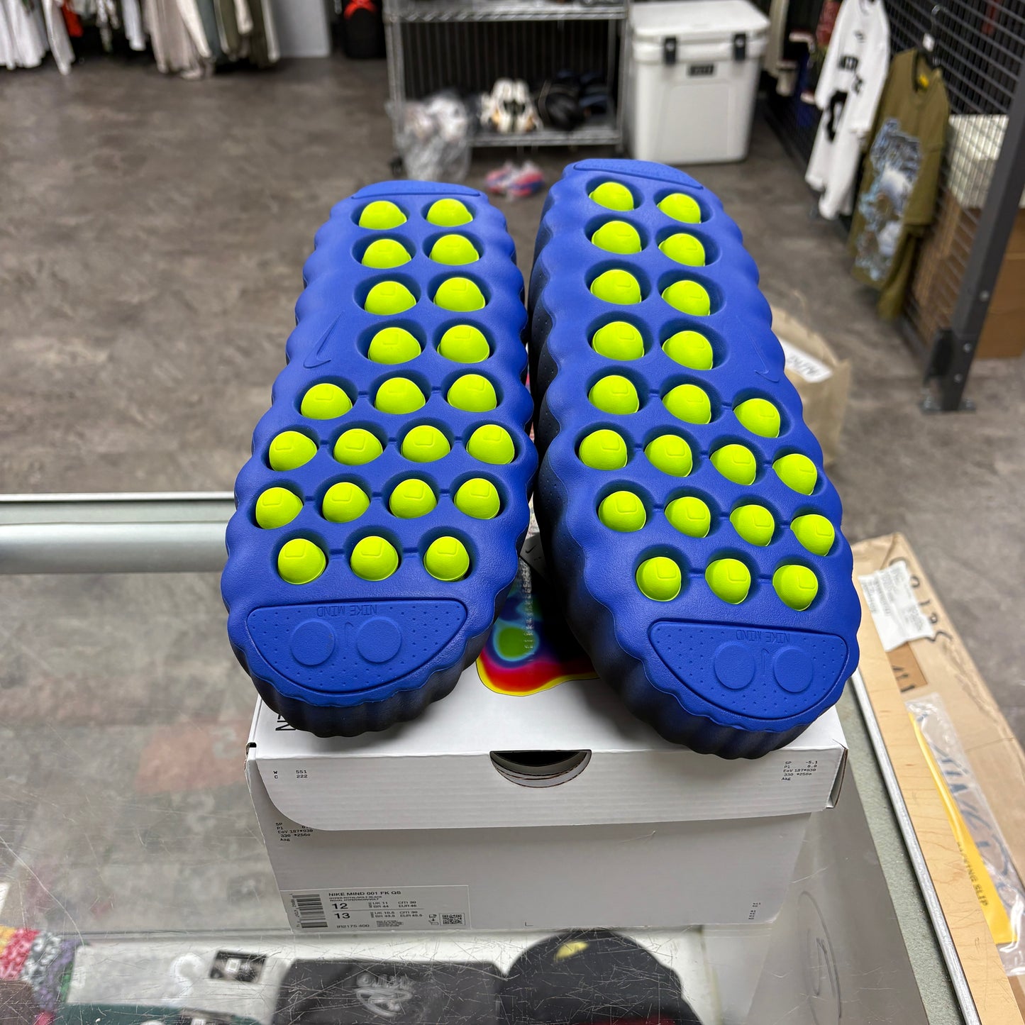Nike Mind 001 Flyknit Slide Hyper Royal Black