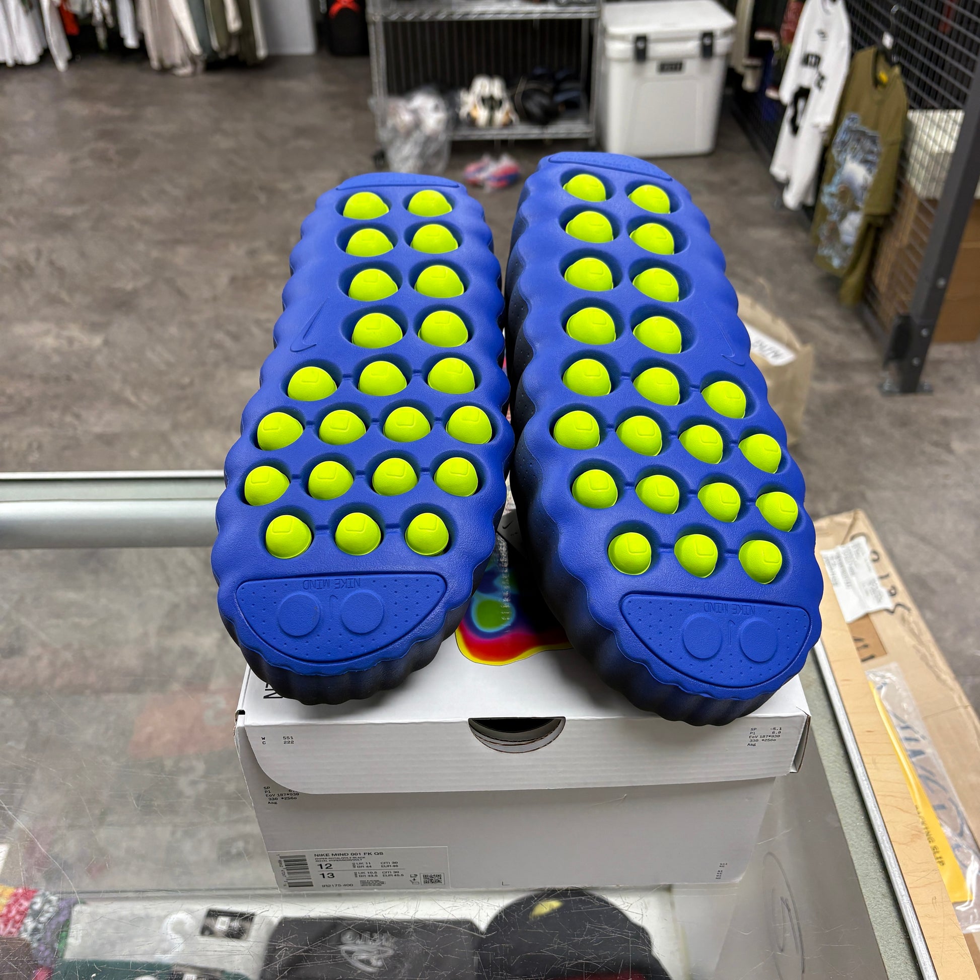 Nike Mind 001 Flyknit Slide Hyper Royal Black