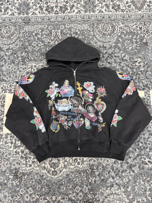 We Are Righteous He Risen Zip Up (Black)