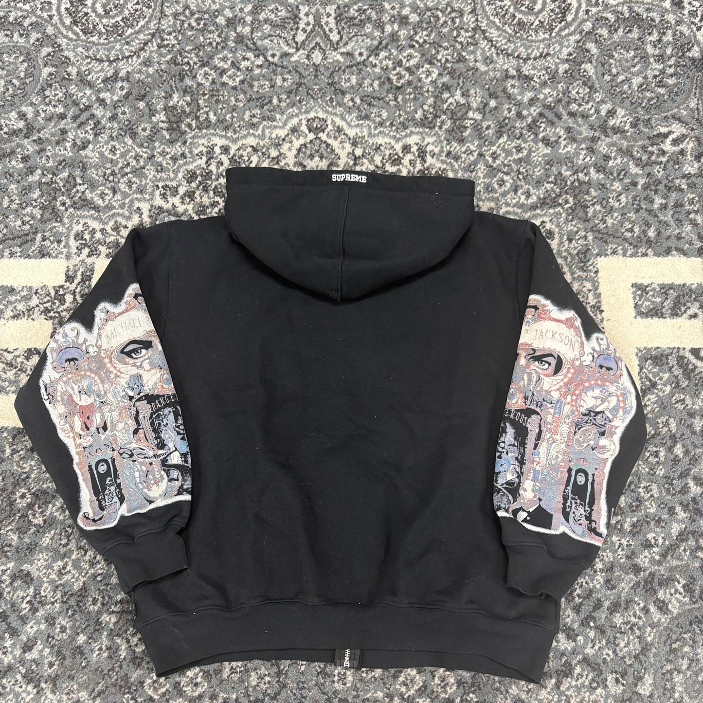 Supreme Michael Jackson Dangerous Zip Up Hooded Sweatshirt Black