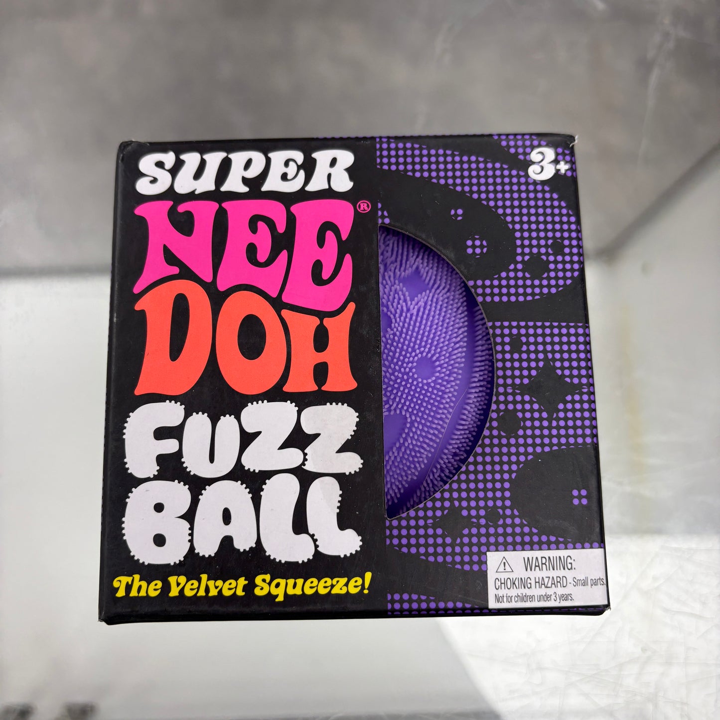 NeeDoh Super Fuzzball Squishy Fidget Toy Purple