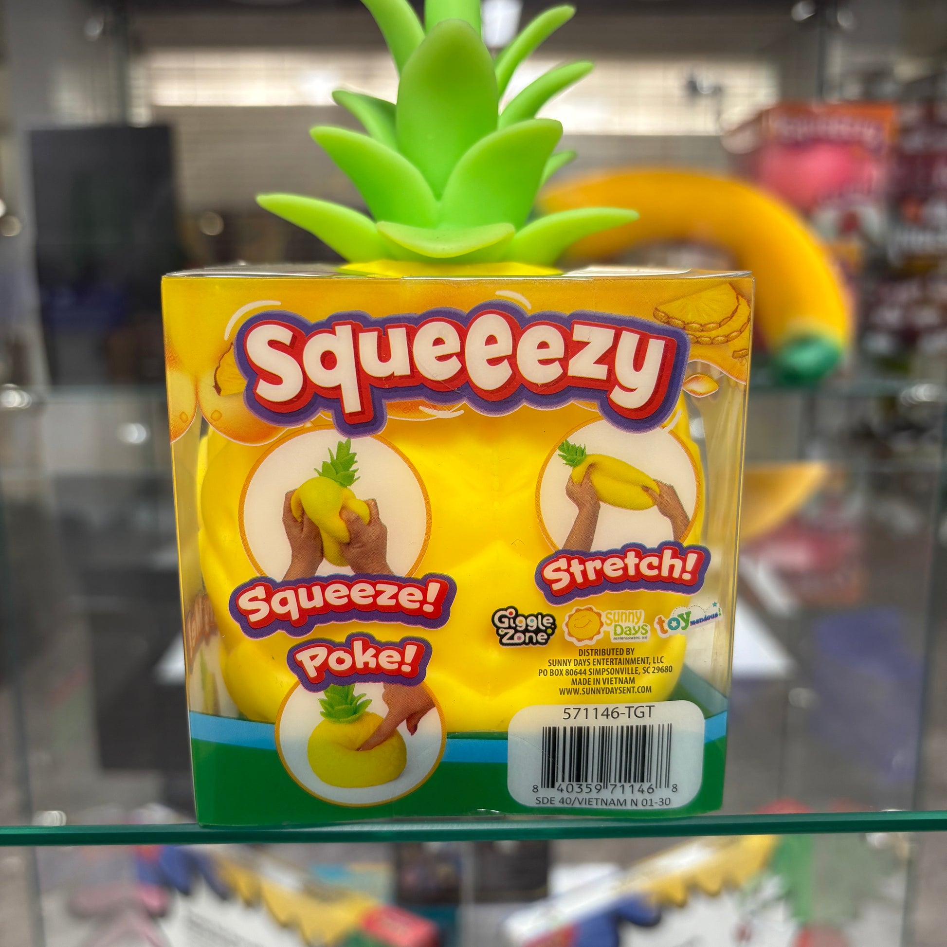 Sunny Days Entertainment Squeezy Pineapple Sensory Fidget Toy