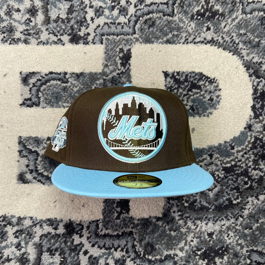 NEW ERA METS BROWN BLUE FITTED