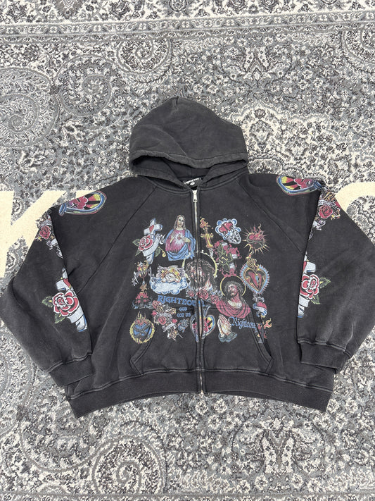 We Are Righteous “He Risen” Zip Up (Black)