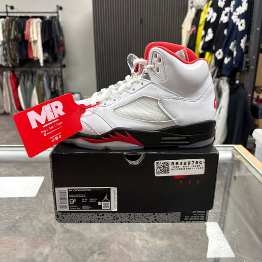 Air Jordan 5 Fire Red Sliver Tongue