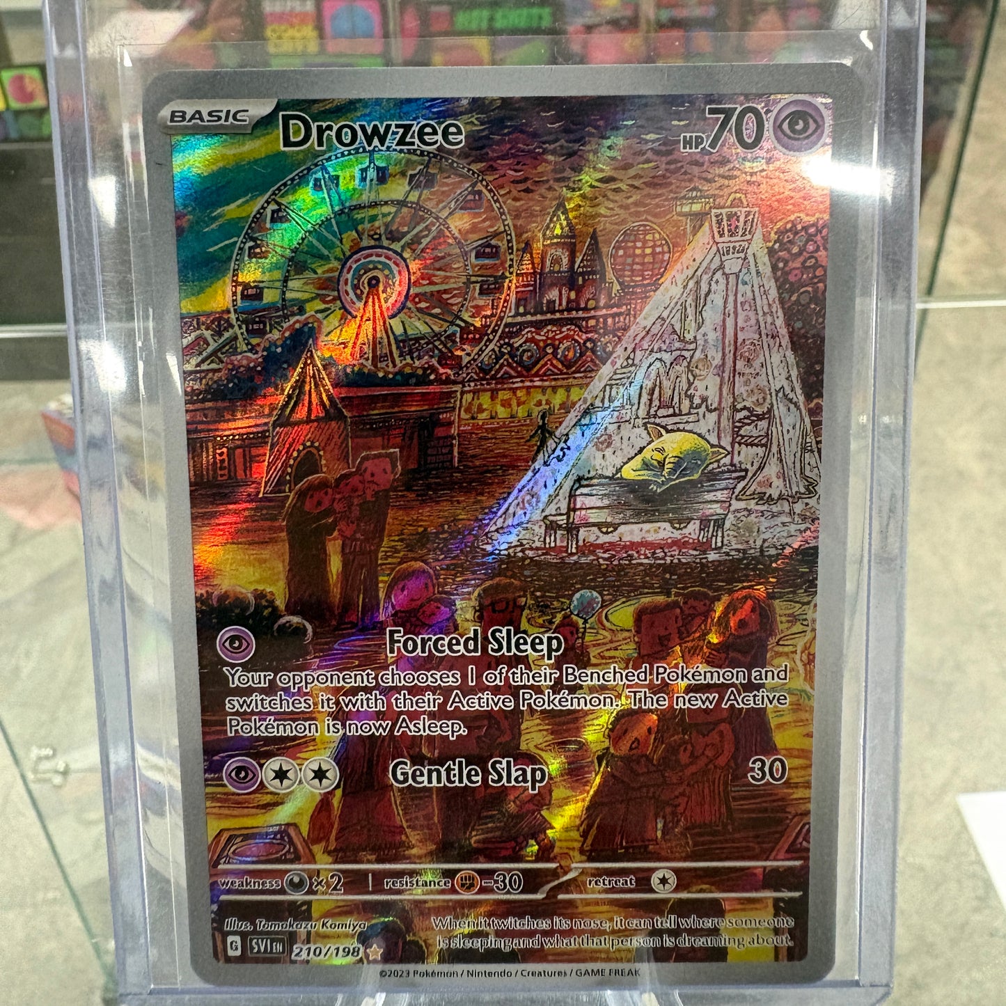 Drowzee Scarlet & Violet Base Set Illustration Rare 210/198
