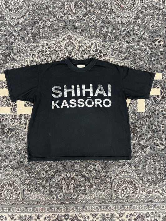 SHIHAI KASSORO Aluminum Short Sleeve Tee Black