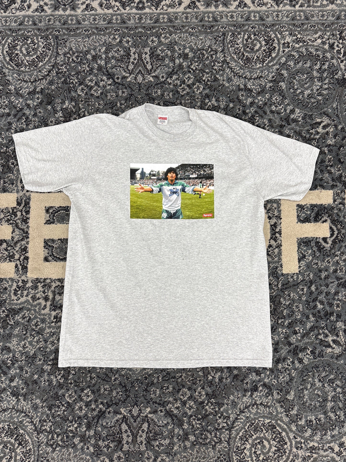 Supreme Maradona Tee Grey