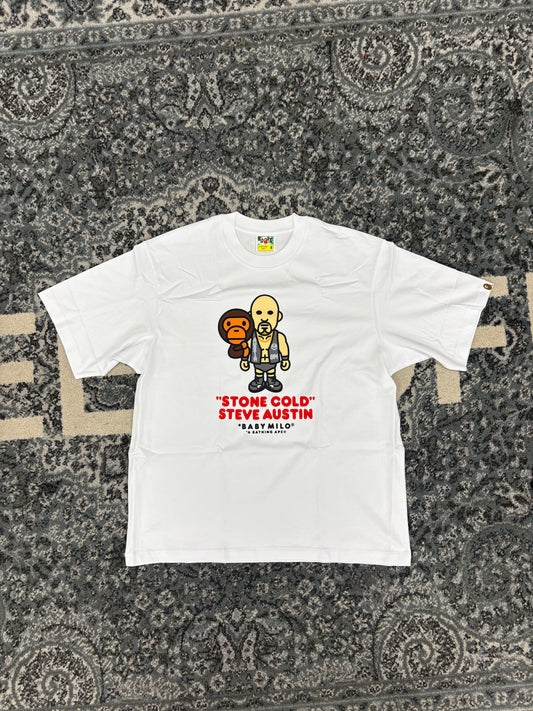 A Bathing Ape Stone Cold Steve Austin Tee White