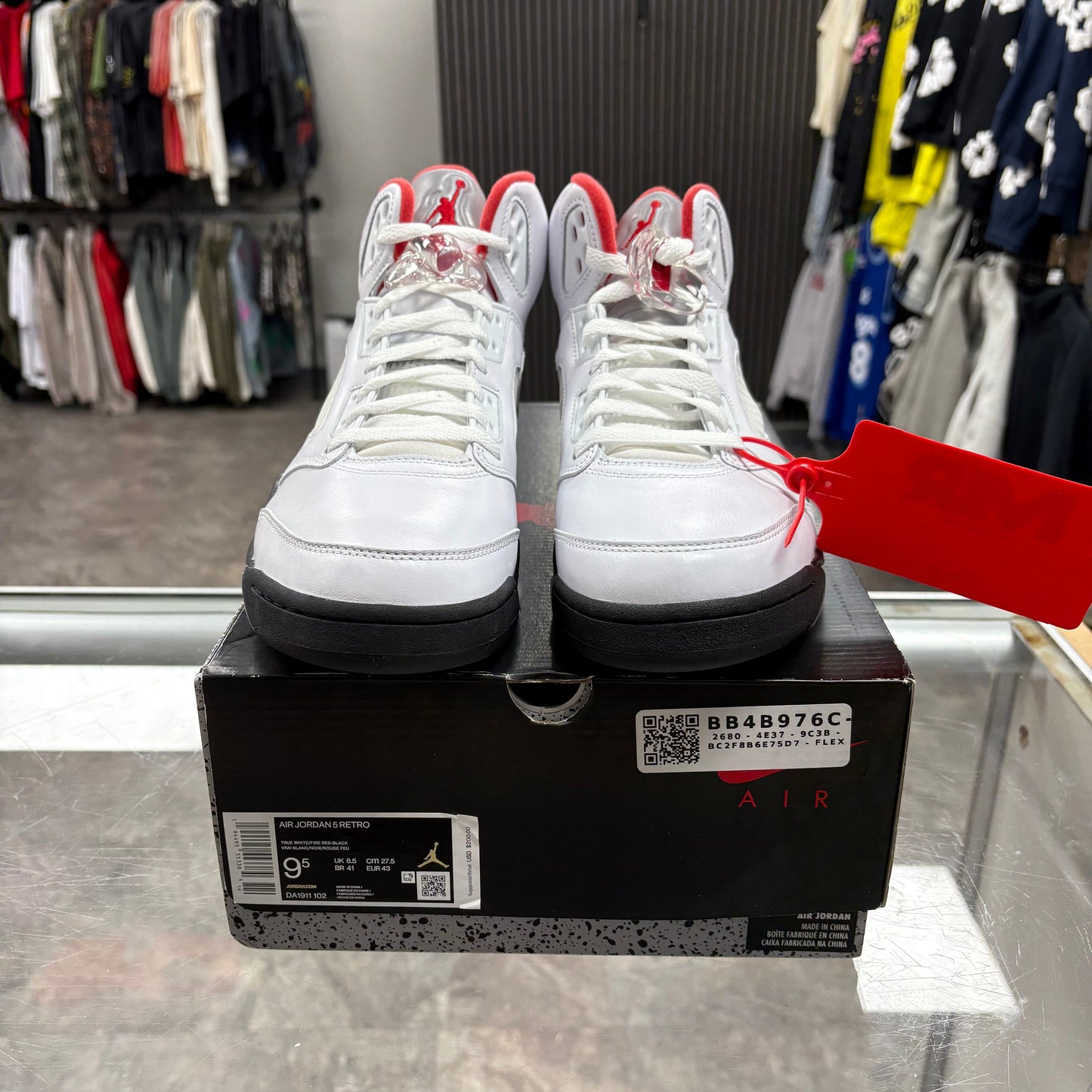 Air Jordan 5 Fire Red Sliver Tongue