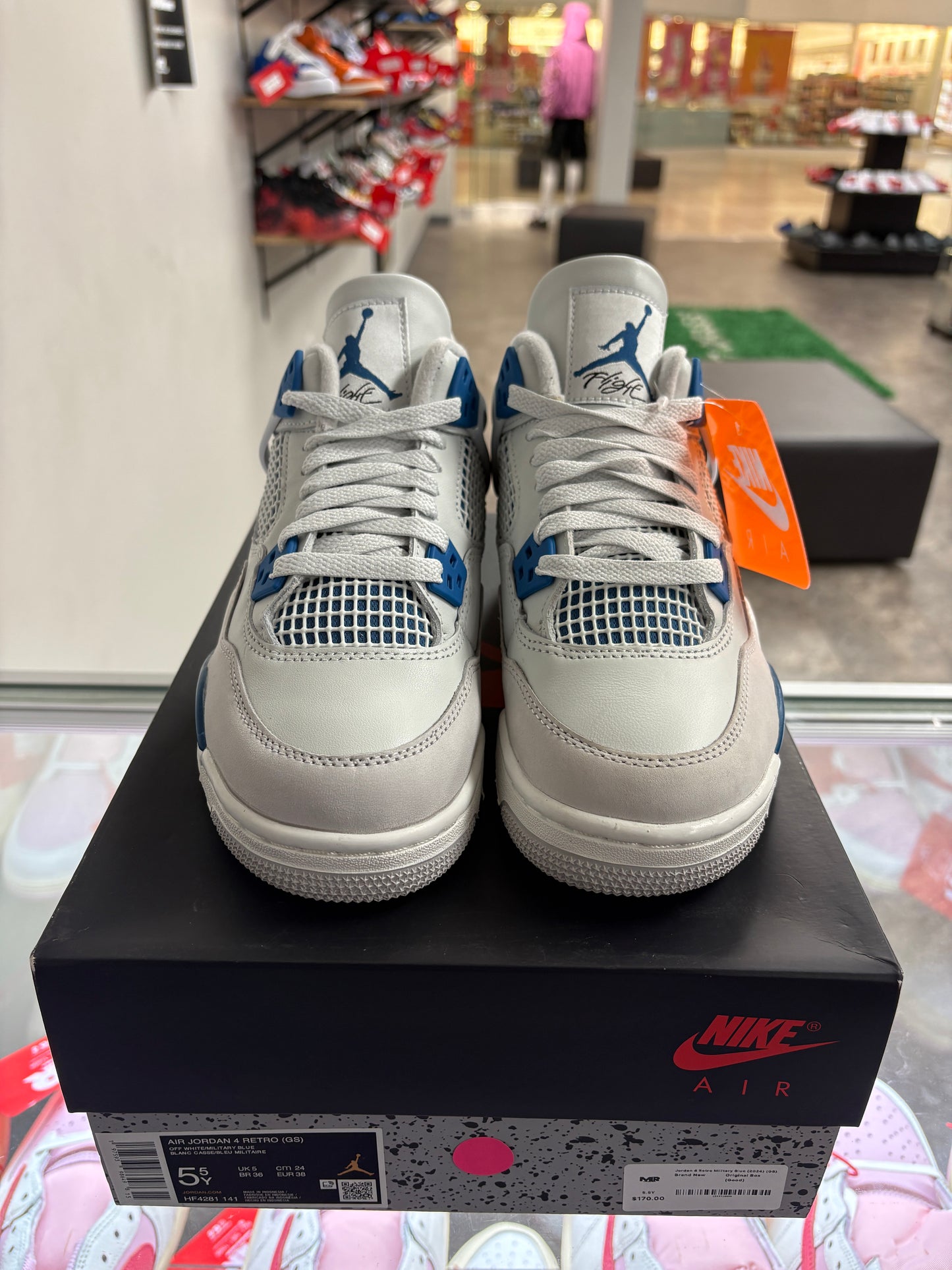 Jordan 4 Retro Military Blue (2024) (GS)
