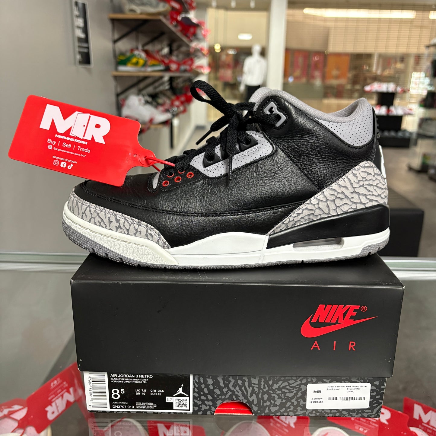 Jordan 3 Retro OG Black Cement (2024)