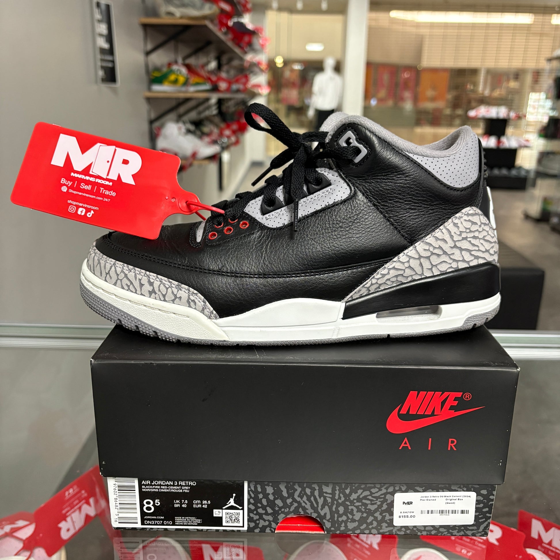 Jordan 3 Retro OG Black Cement (2024)