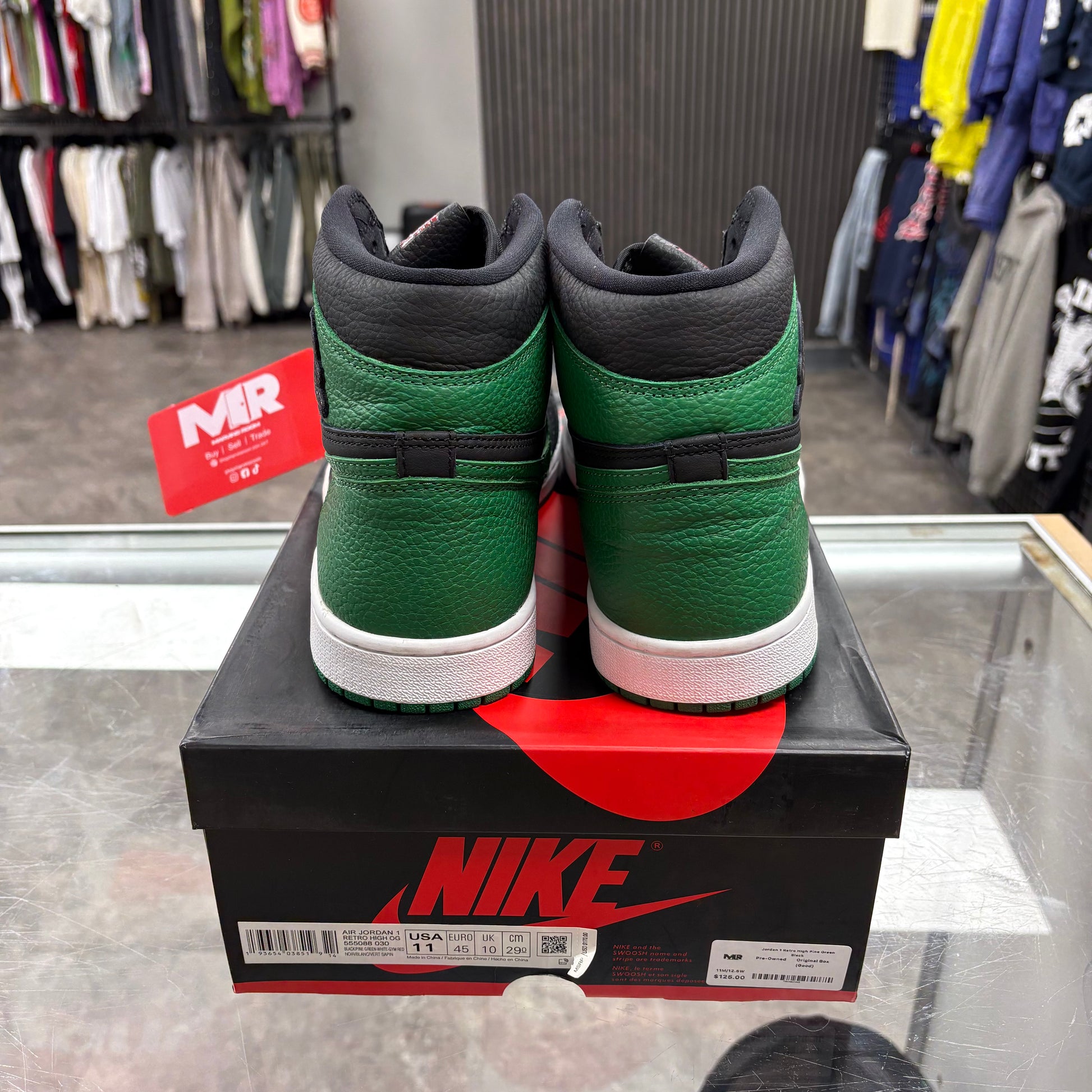 Jordan 1 Retro High Pine Green Black