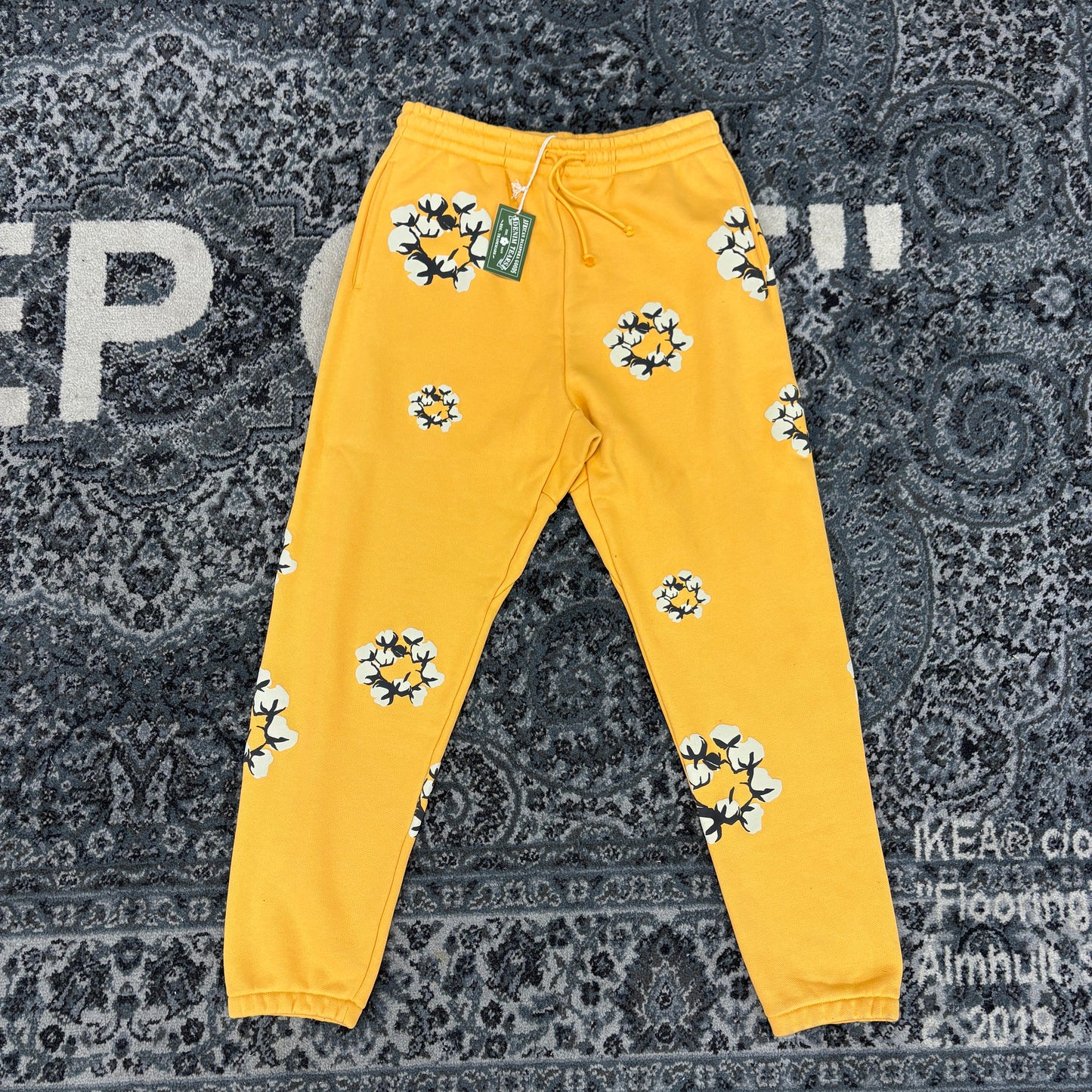 Denim Tears x CPFM Cactus Tears Wreath Sweatpants Yellow