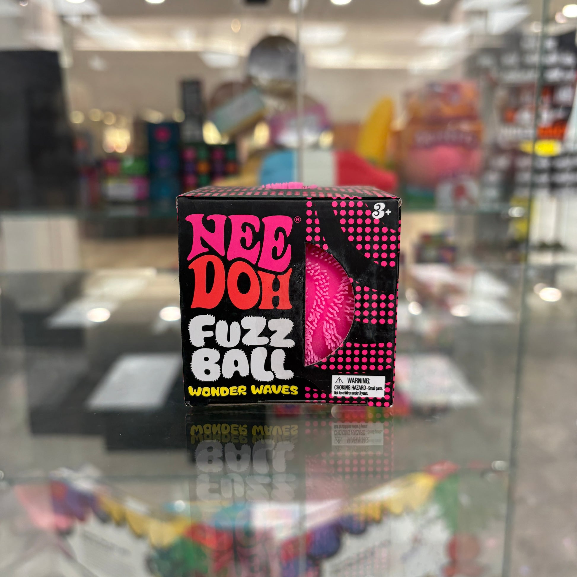 NeeDoh Fuzz Ball Wonder Waves Squishy Fidget Toy Pink