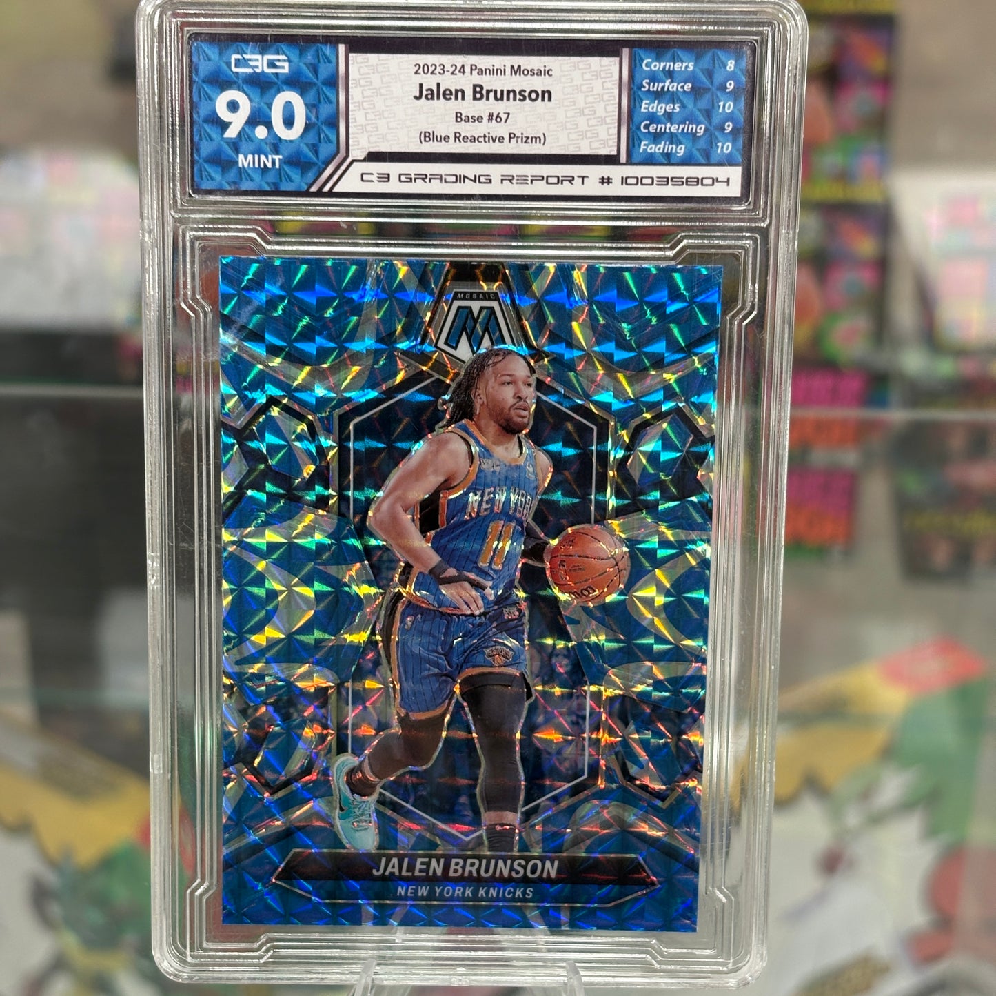 PANINI Jalen Brunson Mosiac Blue Prizm 9