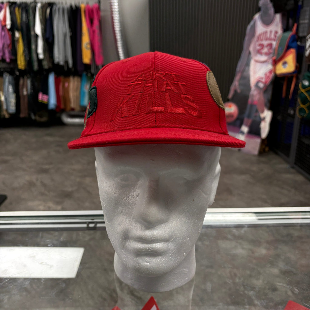 Gallery Dept Red ATK G Patch Fitted Cap