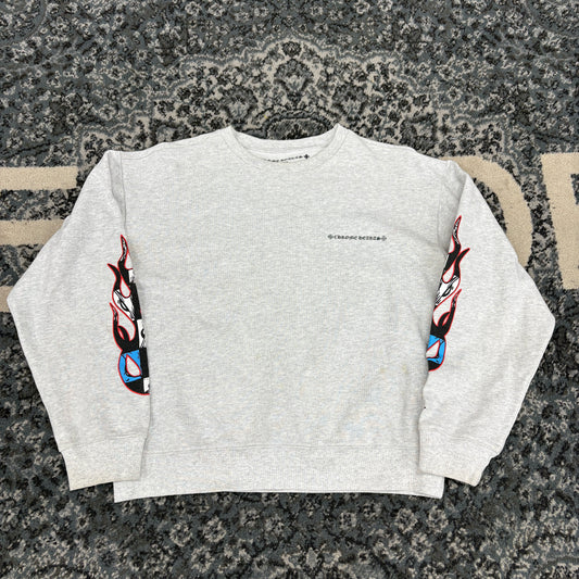 Chrome Hearts Matty Boy Brain Crewneck Heather Grey