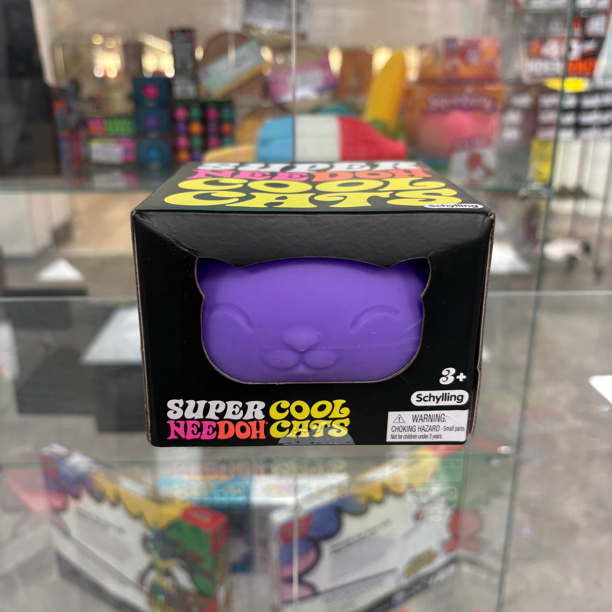 NeeDoh Super Cool Cats Squishy Fidget Toy Purple