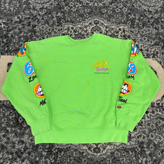 Chrome Hearts Matty Boy Sex Records Crewneck Sweatshirt Citrus