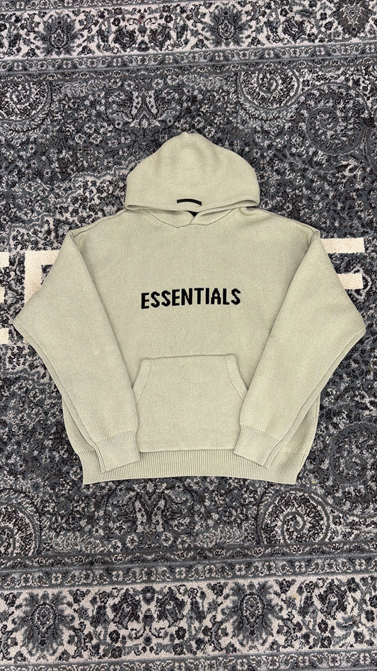 Fear of God Essentials Knit Pullover Hoodie Pistachio