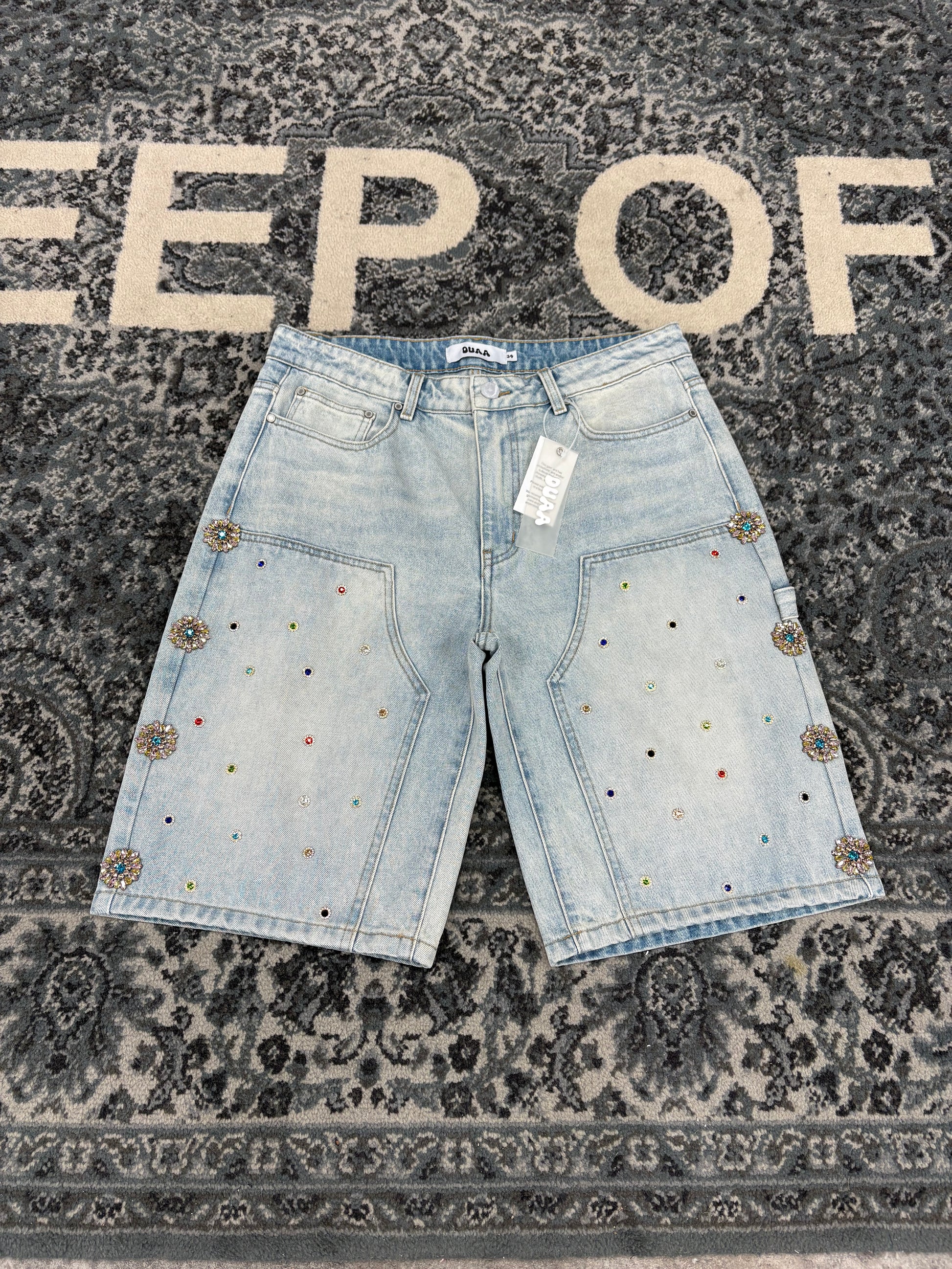 Duaa Carpenter Stone Jorts