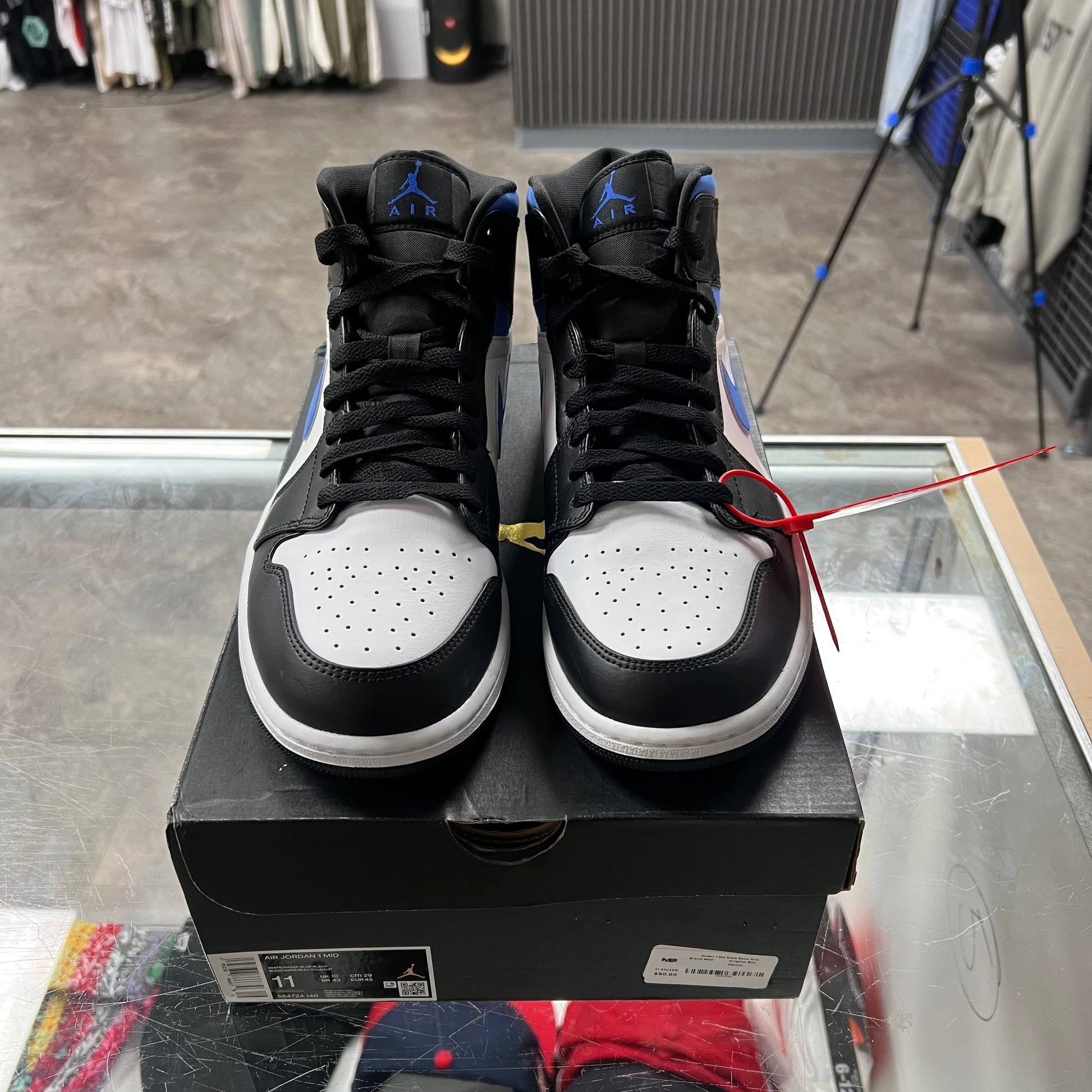 Jordan 1 Mid Black Racer Blue