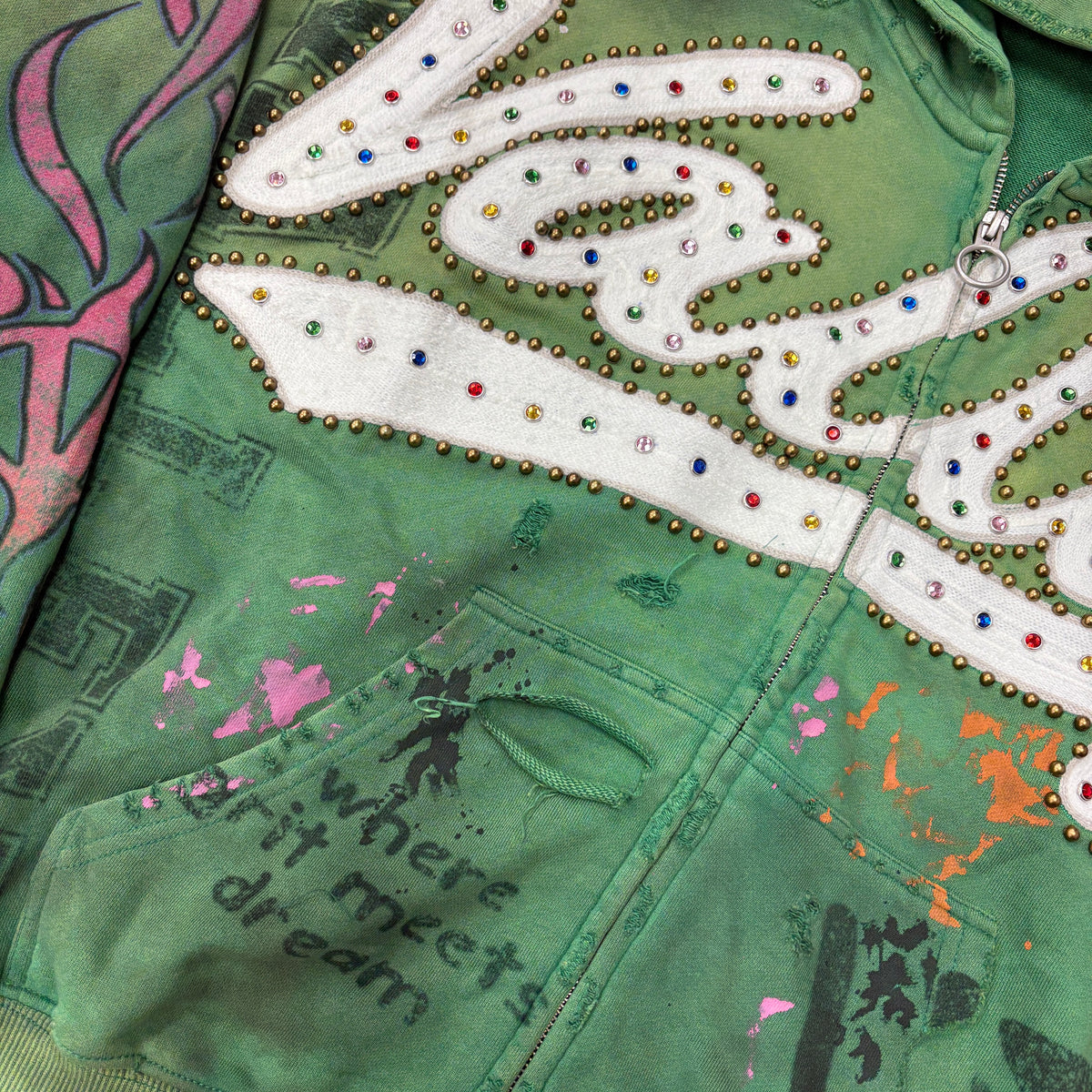 Vale Forever Inferno Zip Up Hoodie Green