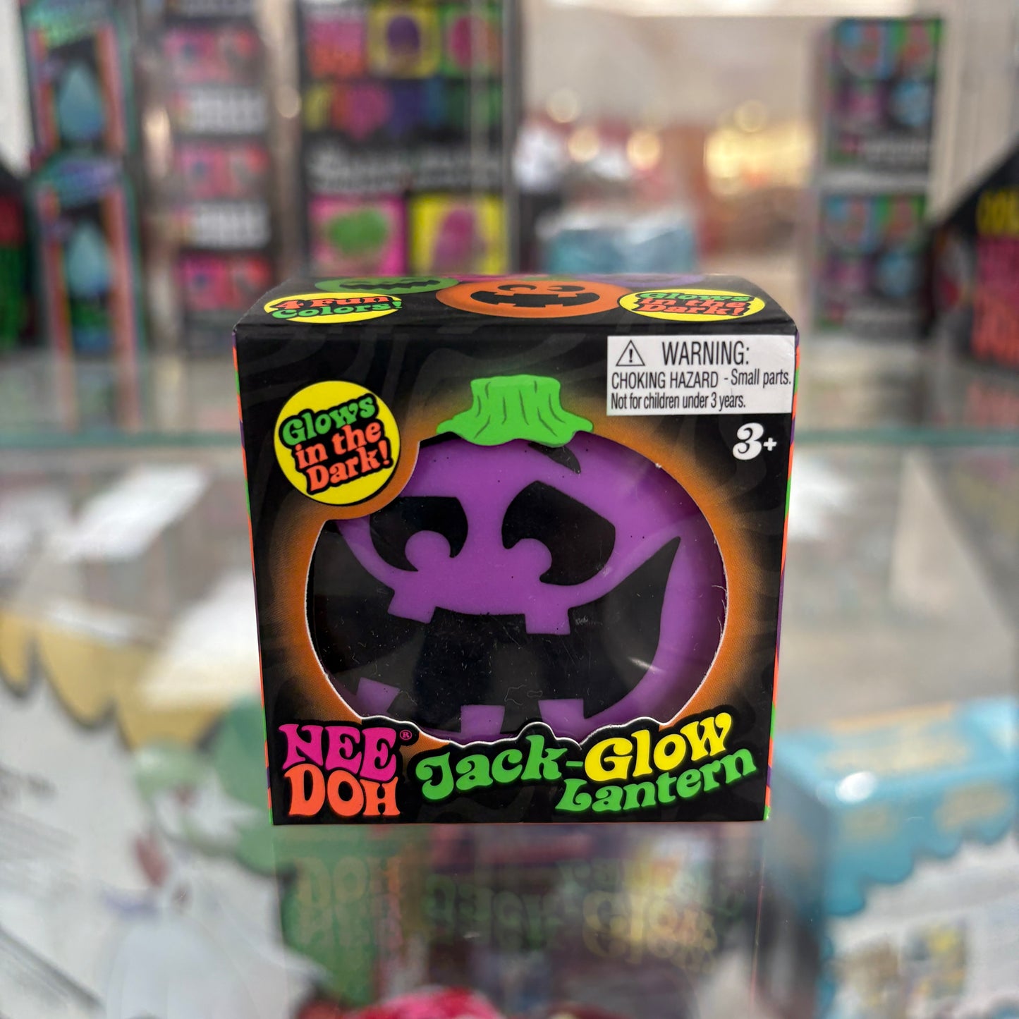 NeeDoh Jack-Glow Lantern Squishy Fidget Toy Purple