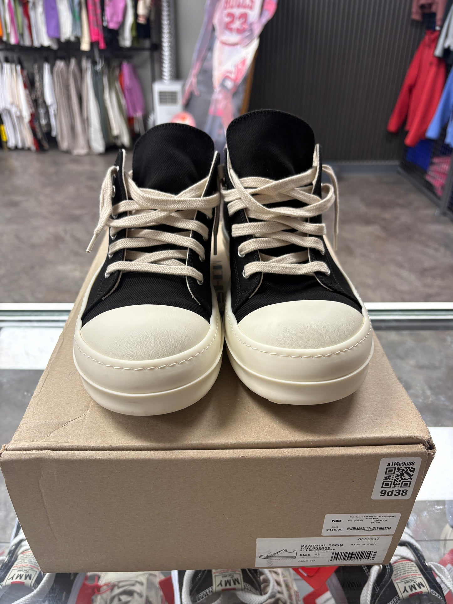 Rick Owens DRKSHDW Lido Low Sneaks Black Milk
